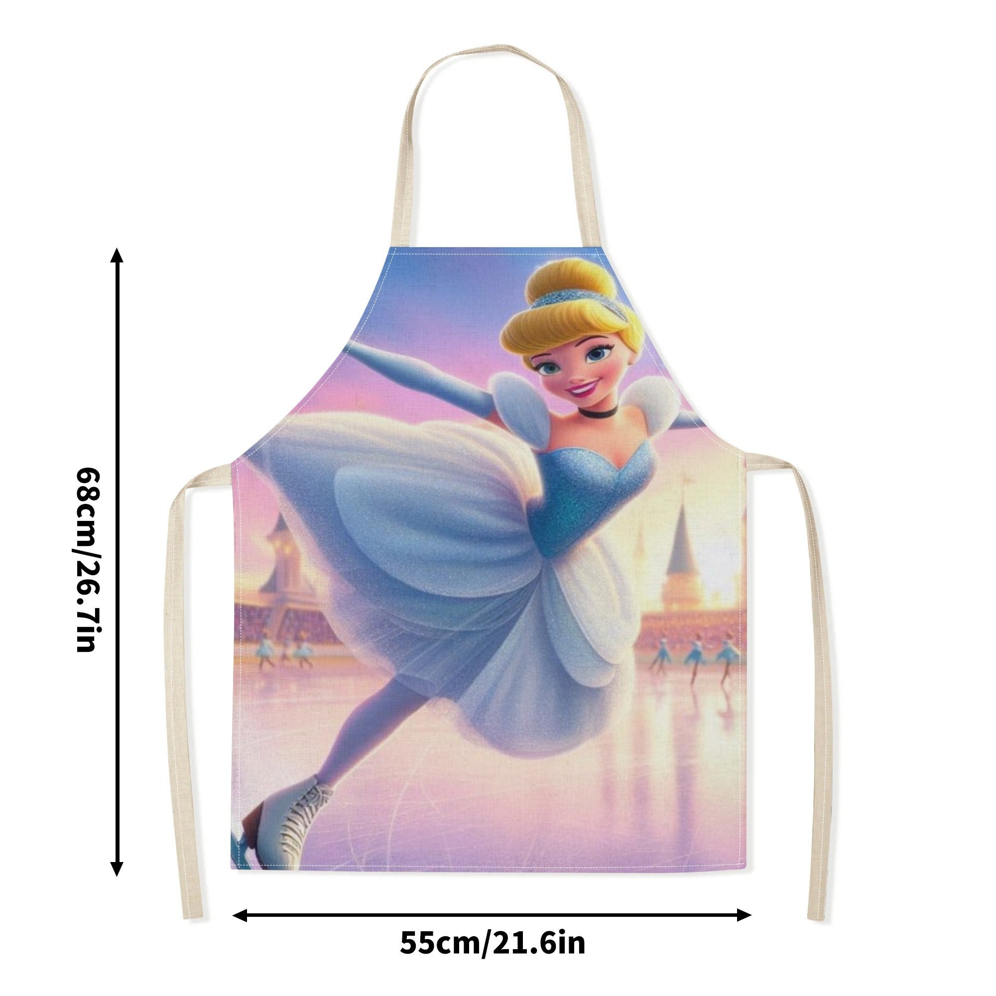 Waterproof Apron for Kids with Cartoon Print, Adjustable Neck, Durable Polyester