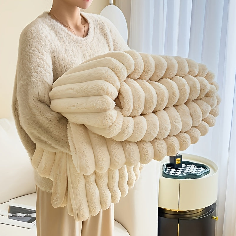 Cozy Thick Blanket for Bed Sofa Throw Soft Warm All-Season