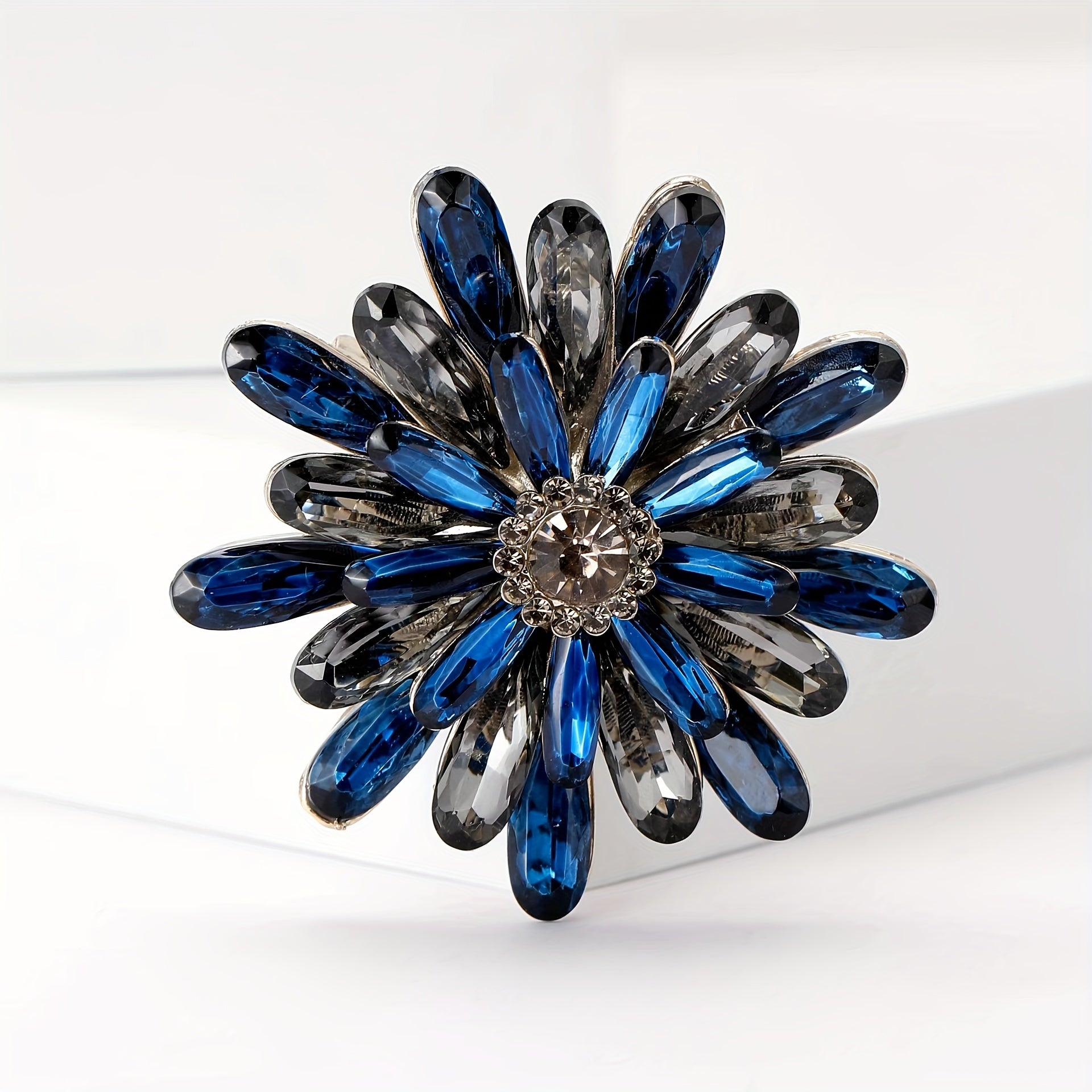 Sunflower Brooch Pin with Rhinestone Detail Alloy Jewelry for Women