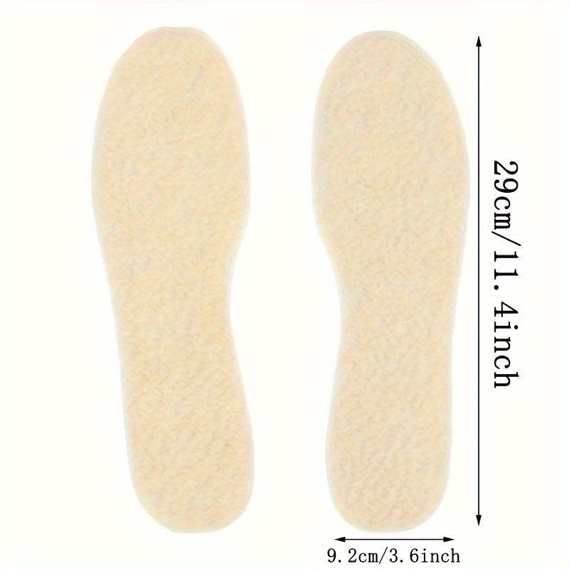 2 Pairs Warm Plush Aluminum Foil Insoles Waterproof Comfortable Shoe Pads
