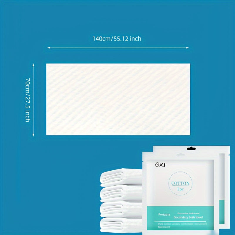 Disposable Bath Towels Large 69.85x139.7cm Non-Woven Fabric Moisture-Wicking Pack of 1 2 or 5