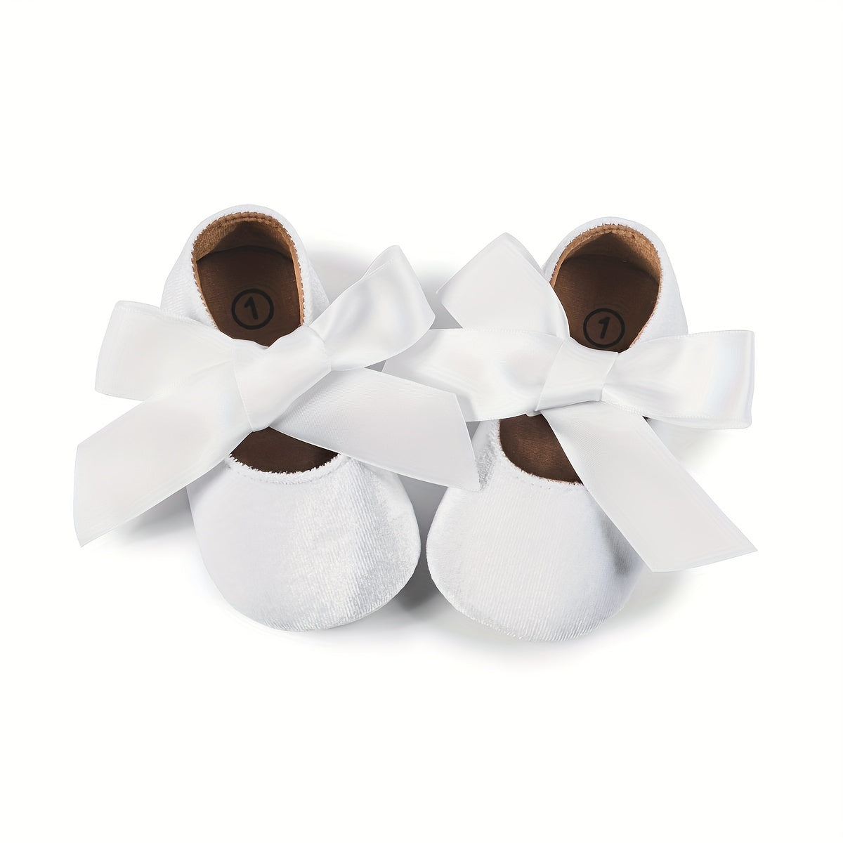 Infant Baby Girls Soft Sole Mary Jane Flats with Bowknot and Rubber Sole