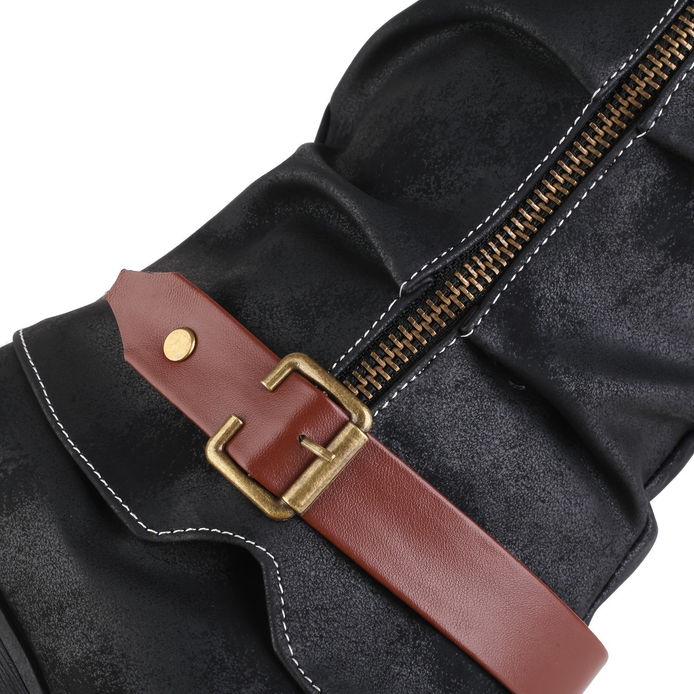 Women's Knit Woven Mid-Calf Boots with Side Zipper and Block Heel