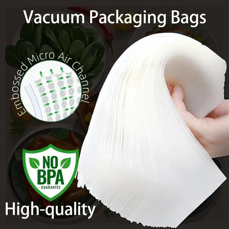 100/200/300pcs Vacuum Seal Mesh Bags Food Storage Reusable Airtight Organizer
