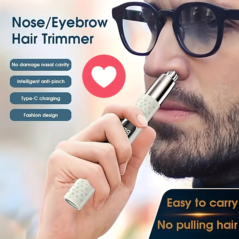 Мужской перезаряжаемый триммер для носа и ушей, портативный электрический триммер