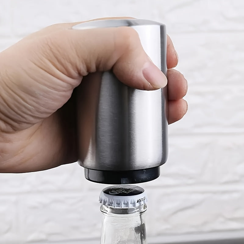 Premium zanglamas po'latdan yasalgan avtomatik shisha ochgich bilan shishalarni osonlik bilan oching, bu uy, oshxona, bar va restoran muhitlari uchun ideal.