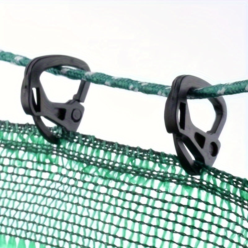 Набор из 30 черных алюминиевых и пластиковых крючков для шторной системы затенения теплицы