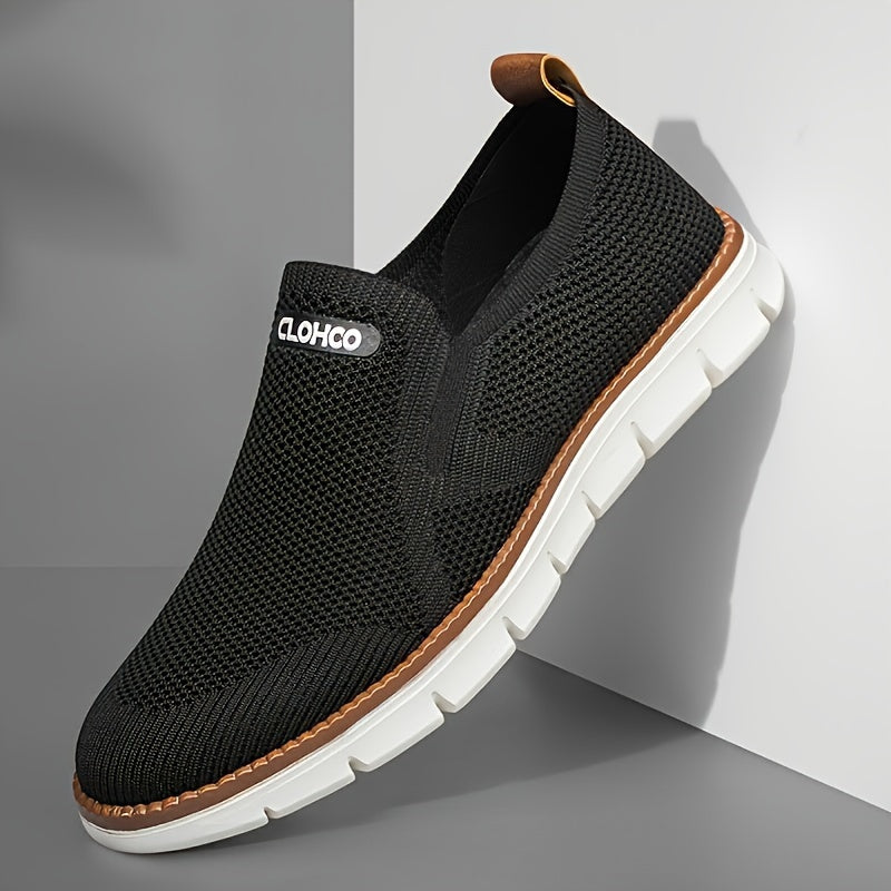 Men's Slip-On Loafer Shoes Durable Casual All-Season Fabric Round Toe