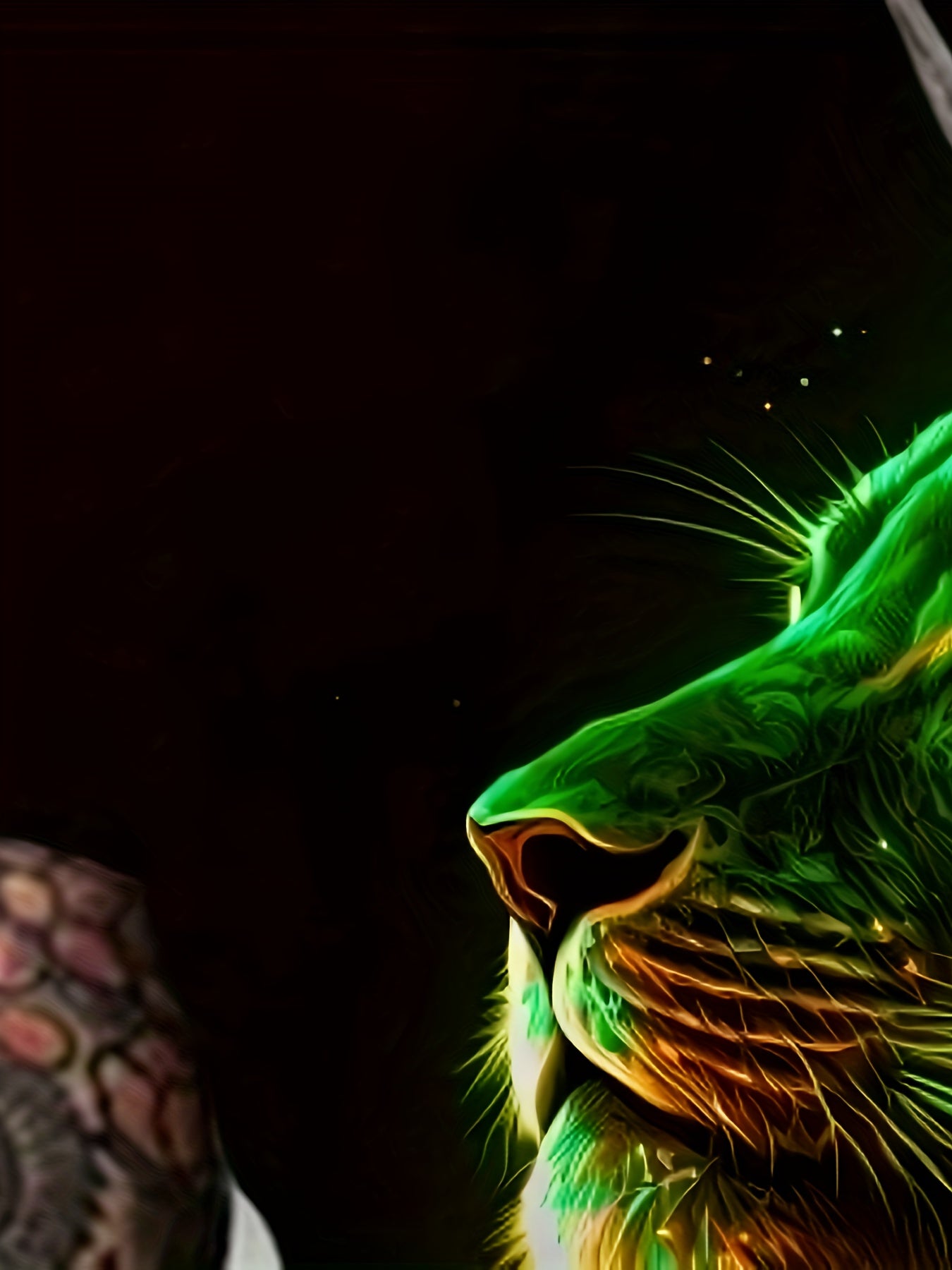 Мужская футболка с коротким рукавом и цифровым принтом льва, смесь полиэстера, повседневное лето, спорт