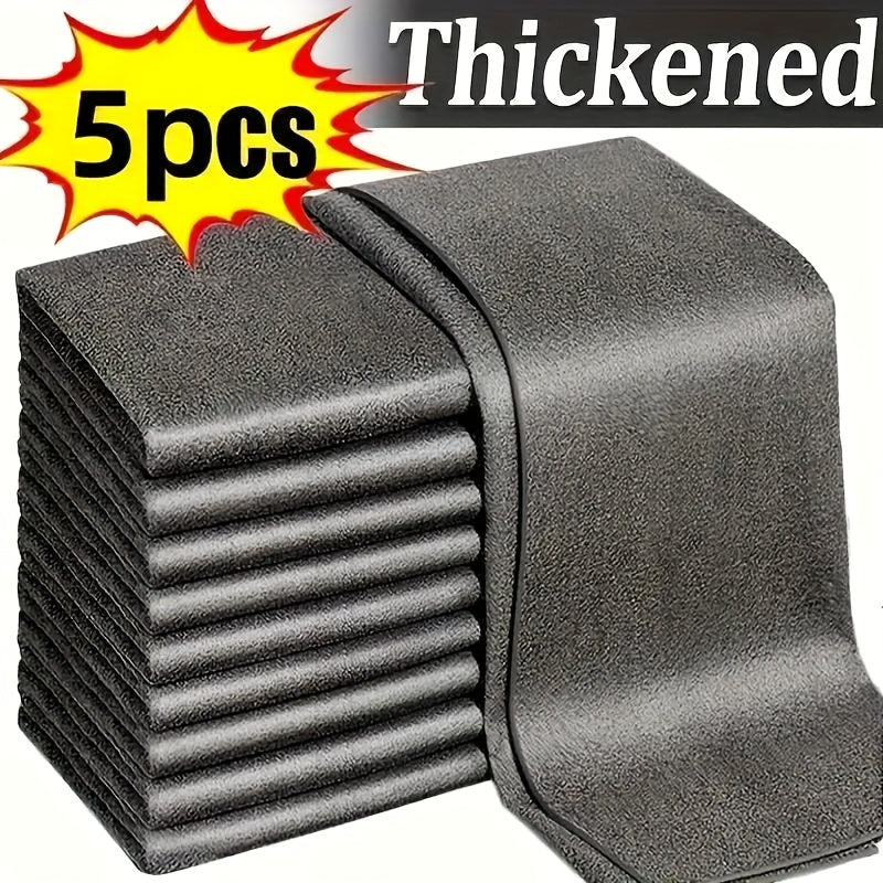 Paño de limpieza de poliéster para ventanas, espejos, coches, cocina, baño, grueso, sin rayas