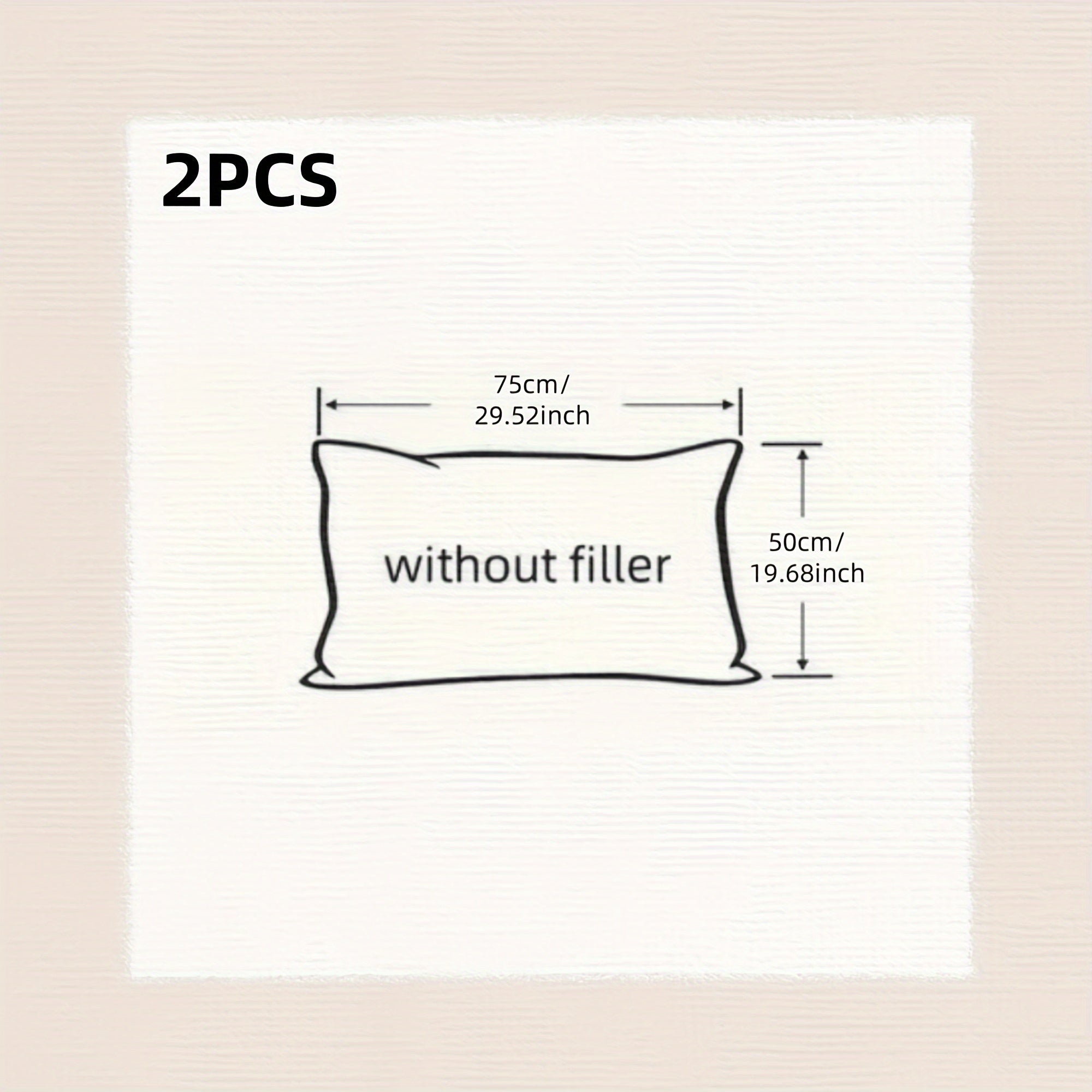 Two Pieces Polyester Flocked Rope Pillowcases Breathable Soft Hotel Quality