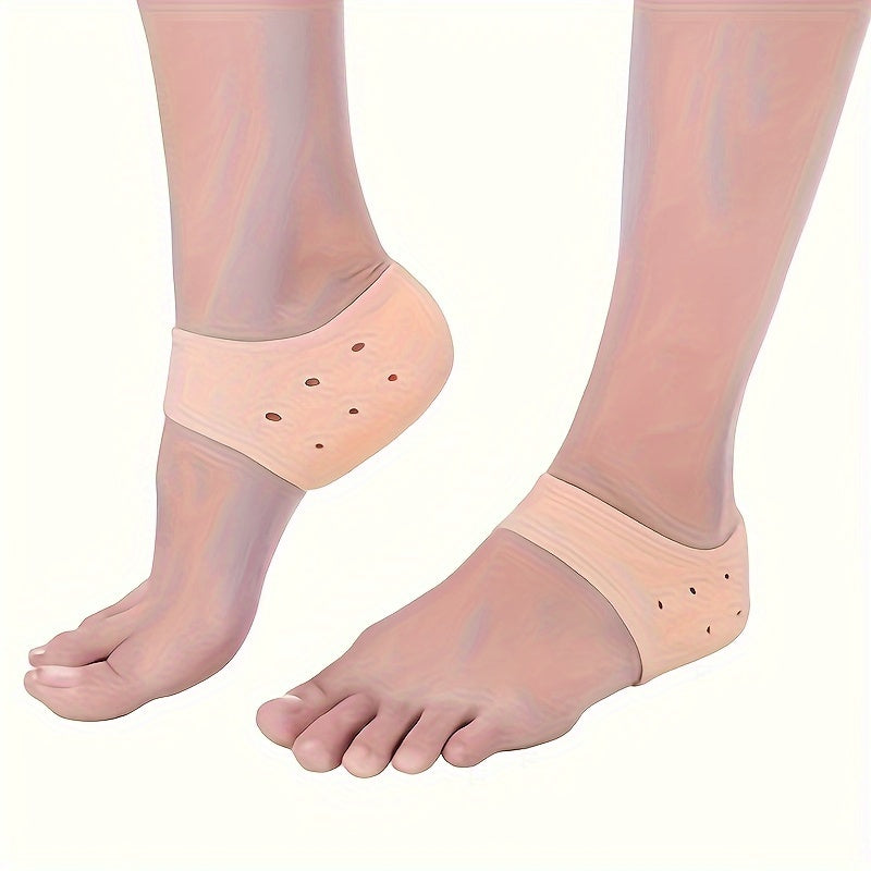 Unisex Gel Heel Cushion Sleeves for Cracked Heels Callus Removal