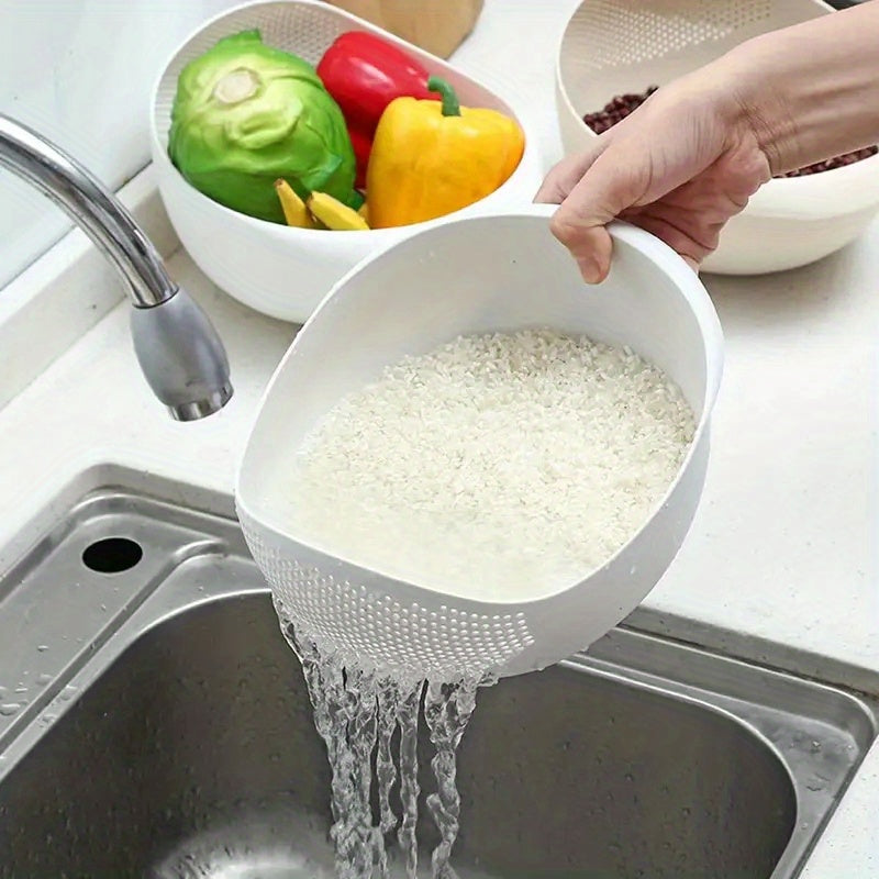 Multifunctional Kitchen Washing Basket Basin for Vegetables Fruits Pasta Rice Strainer