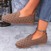 Ayollar uchun to'qilgan tarmoq ochiq-oyoq sport poyabzali nafas oluvchi yozgi poyafzal