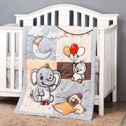 Baby Toddler Blanket All-Season Soft Quilt Elephant Penguin Design 83x107cm