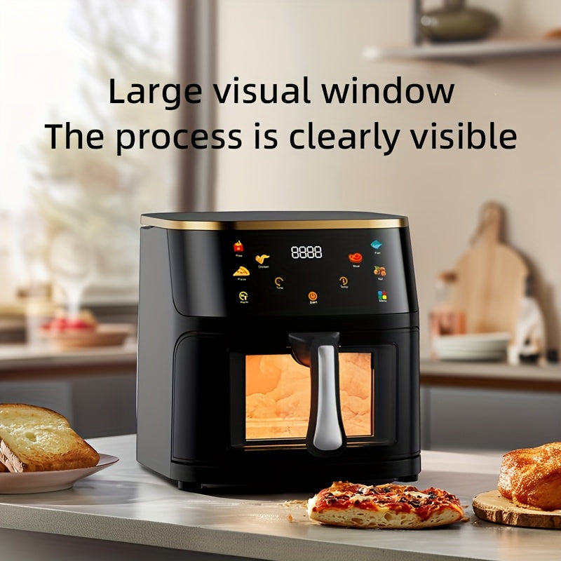 Digital oil-free rice cooker 6 preset cooking functions 10L air fryer for family camping