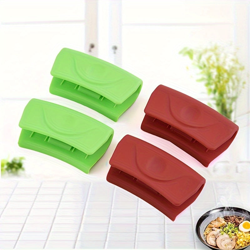 Set of 2 Silicone Oven Mitts Heat-Resistant Cooking Gloves for Hot Pots and Pans