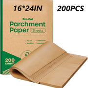 200 Sheets Parchment Paper Baking Sheets Non-Stick Oven-Safe 40.64x60.96 cm