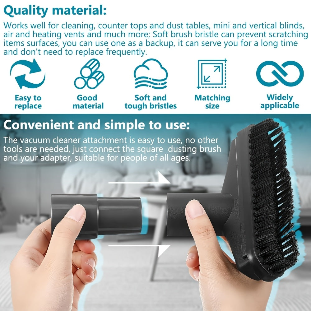 Universal Car Vacuum Cleaner Dusting Brush Attachment 32mm Diameter Auto Detailing Tool