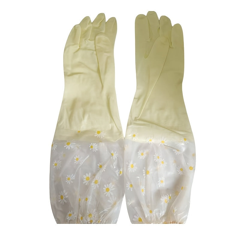 Long-Sleeve Waterproof Kitchen Gloves Durable Latex Cleaning Gloves