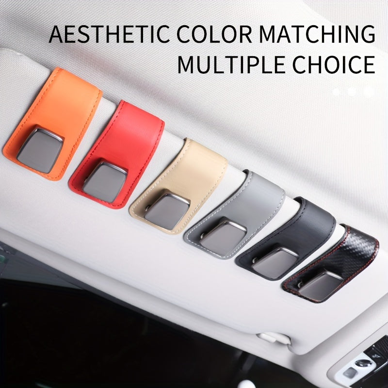 Car Sun Visor Sunglasses Holder Organizer Card Ticket Holder Black Accessory