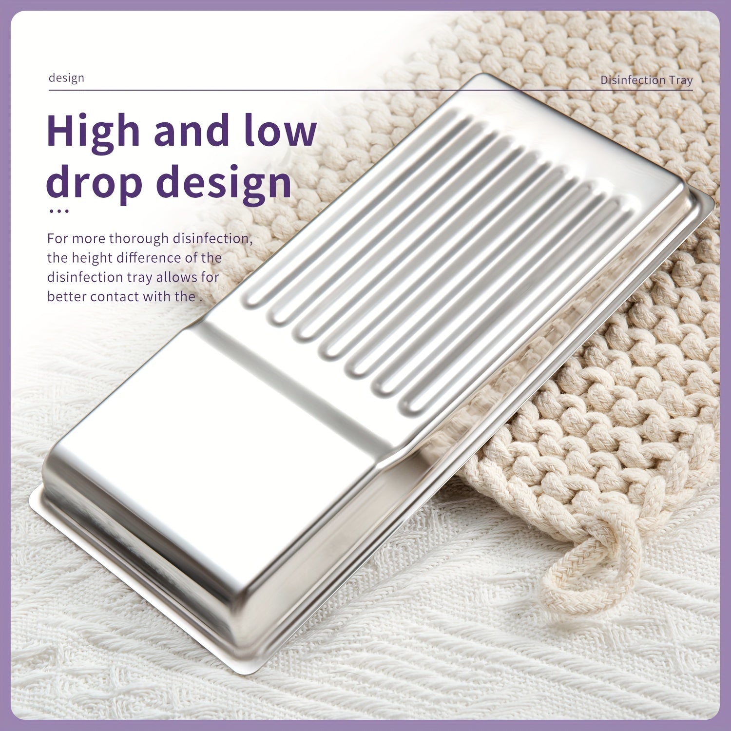 Stainless Steel Nail Tool Disinfection Tray High-Temperature Resistant Sterilizer for Cuticle Nippers and Nail Drill Bits