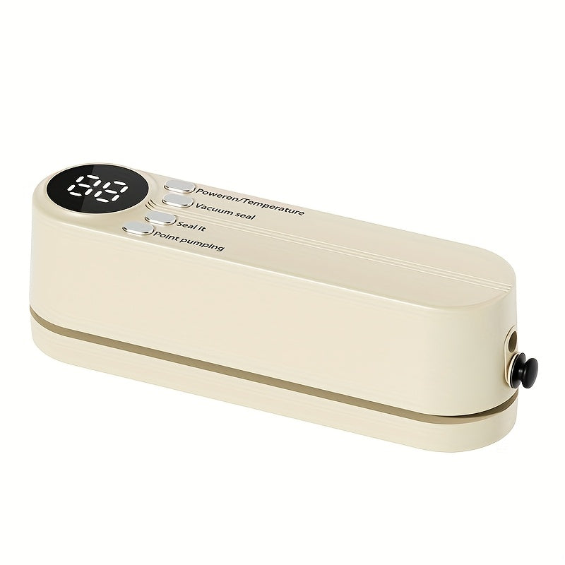 Electric Vacuum Sealer with Rechargeable Battery Digital Display Multiple Sealing Modes