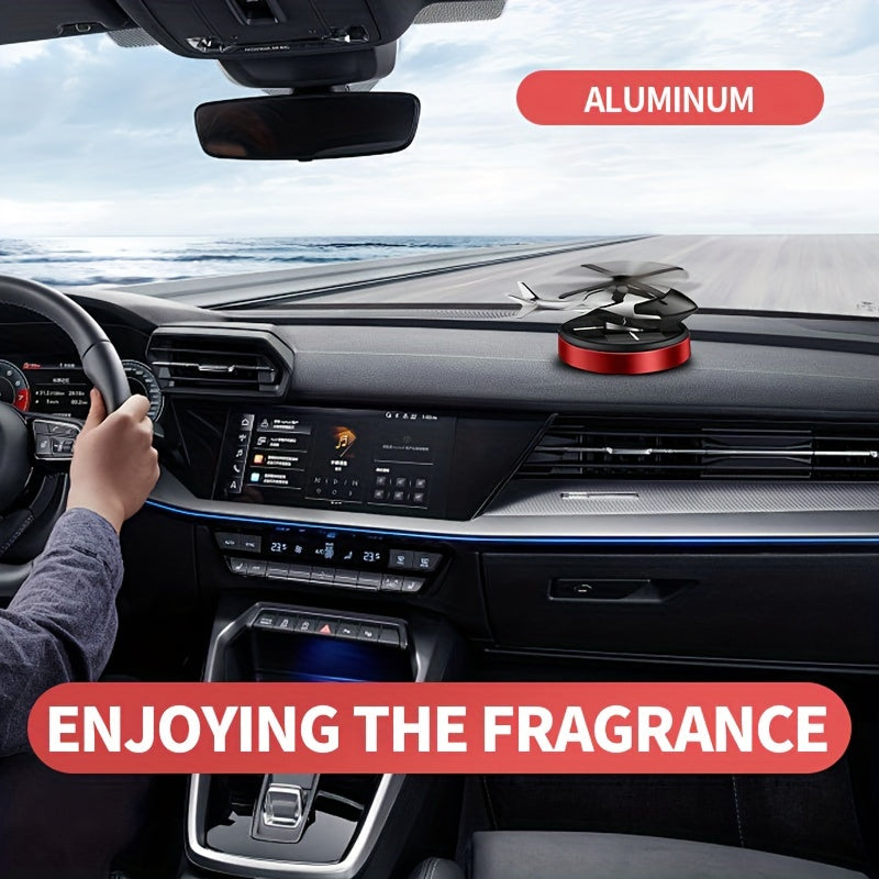 Solar Car Air Freshener Helicopter Model Solar Air Purifier Fragrance Diffuser