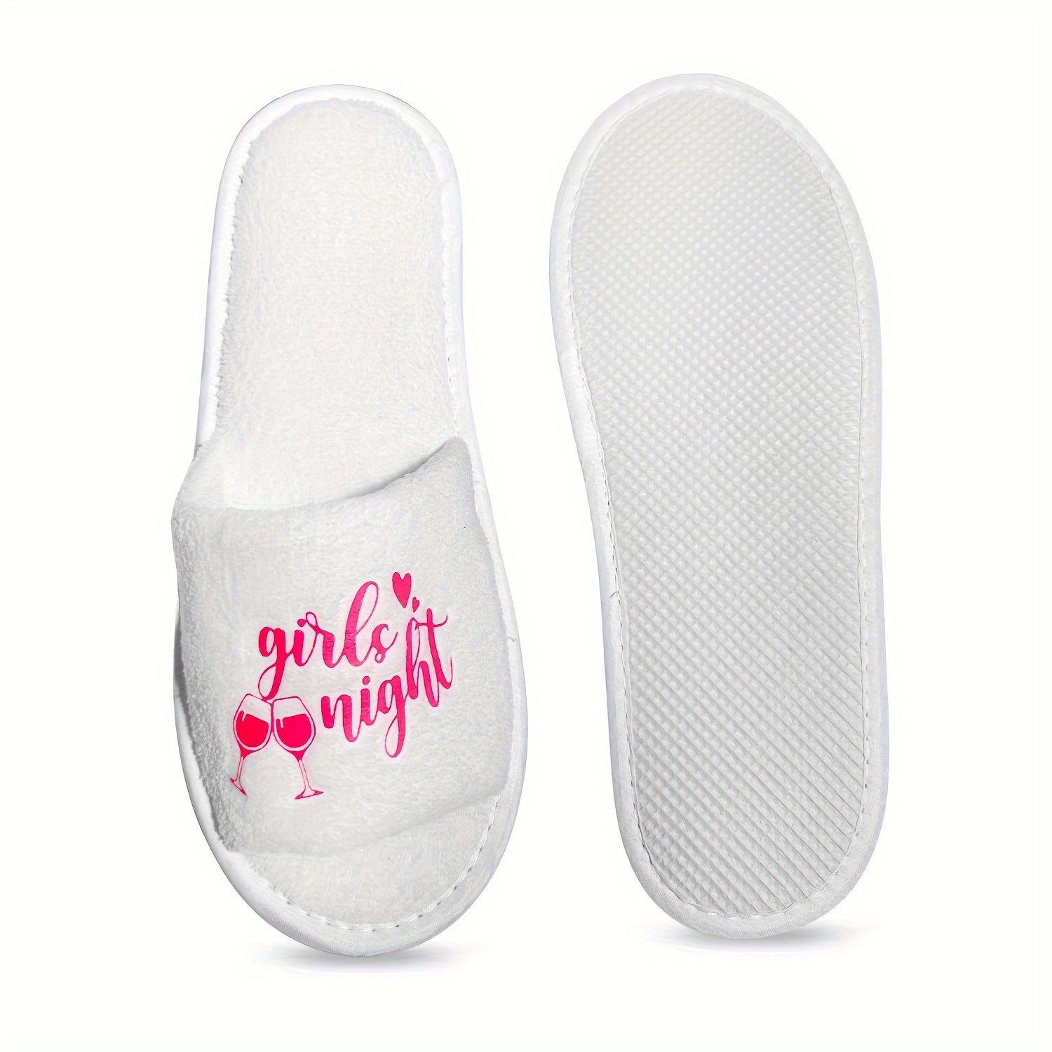 Women's Printed Slippers Lightweight Open Toe Slides Indoor Home Shoes