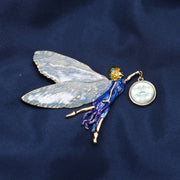 Vintage Fairy Brooch with Illusion Wings Antique Pathfinder Jewelry Pin