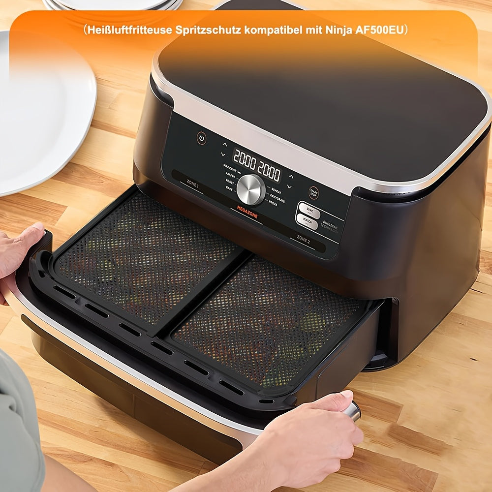 Silicone splatter guard for air fryer foldable non-foldable mesh liners for mess-free cooking