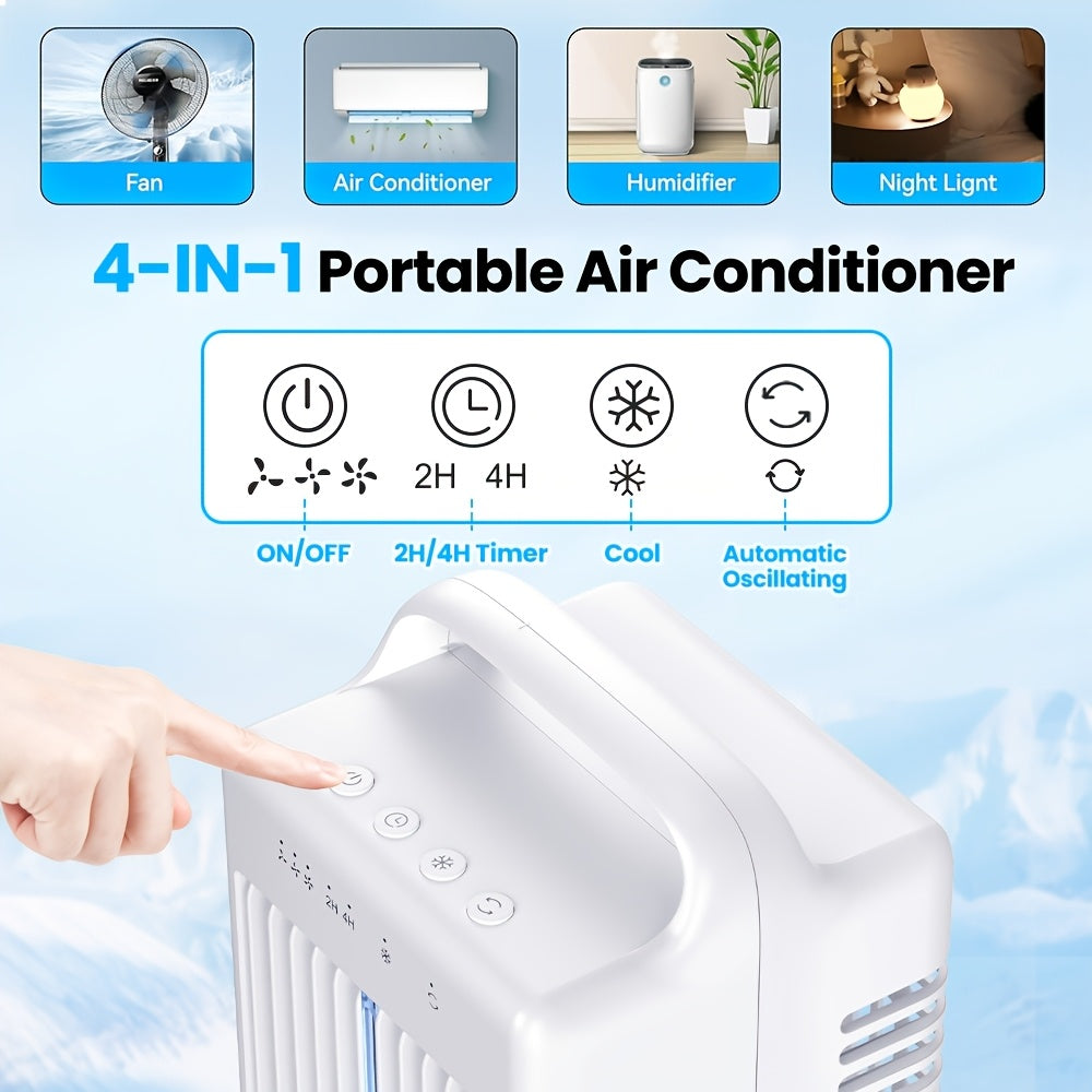 Mini Fan Portable USB Rotating Cooling Mist for Bedroom Summer