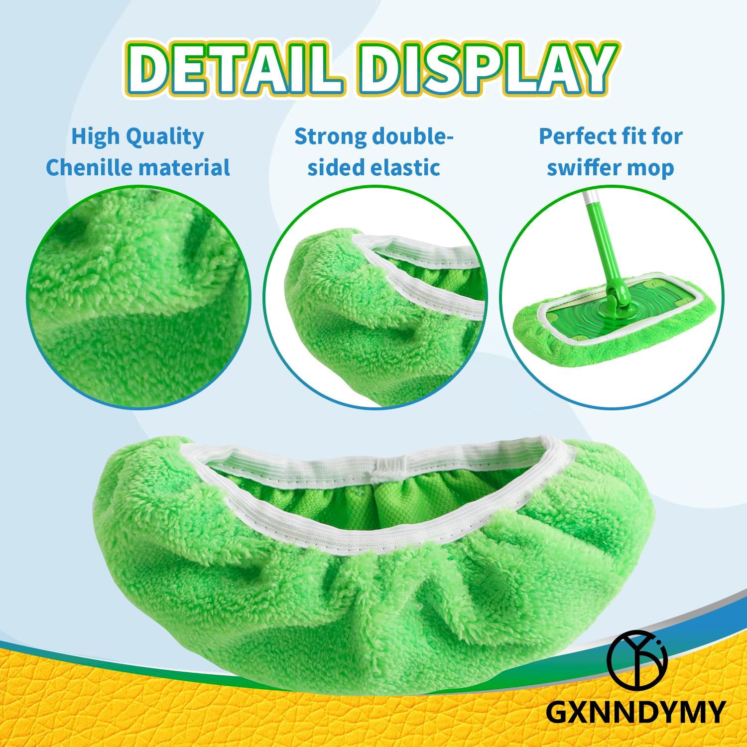 Paños de microfibra lavables para trapeadores Swiffer, reutilizables para limpieza húmeda y seca