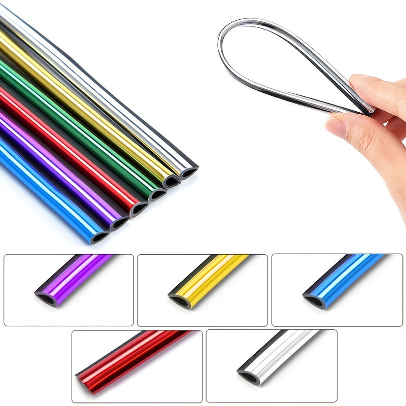 10pcs Car Vent Outlet Decor Strips U Shape Moulding Trim Door Edge Protector