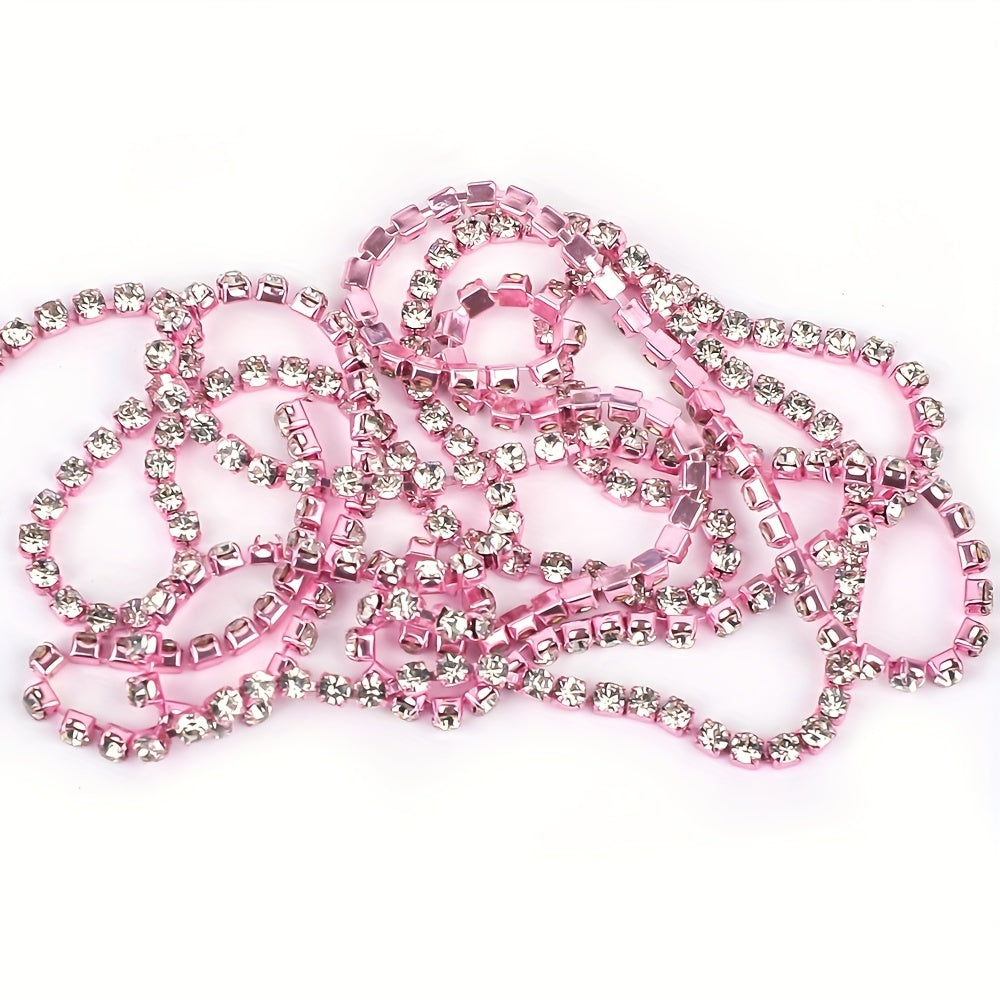 10 Yards Glitter Crystal Rhinestone Chain for Sewing and DIY Jewelry Making