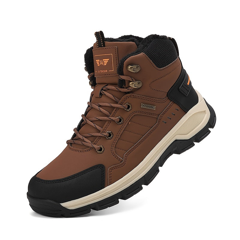 Women's Winter Tactical Boots Non-Slip TPR Sole All-Terrain Hiking Black Tan