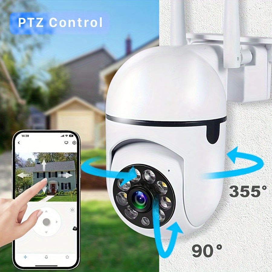 Simsiz 3MP xavfsizlik kamerası, pan tilt zoom, kechqurun ko‘rish, ikki tomonlama audio, ichki va tashqi foydalanish
