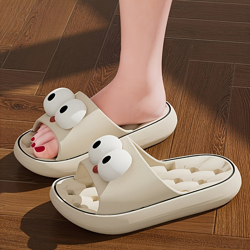 Unisex EVA Non-Slip Slippers Minimalist Striped House and Beach Shoes