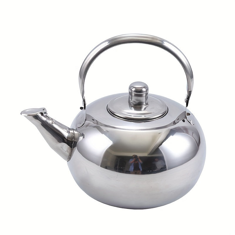 Stainless Steel Tea Kettle with Drain Spout for Induction Gas and Commercial Use