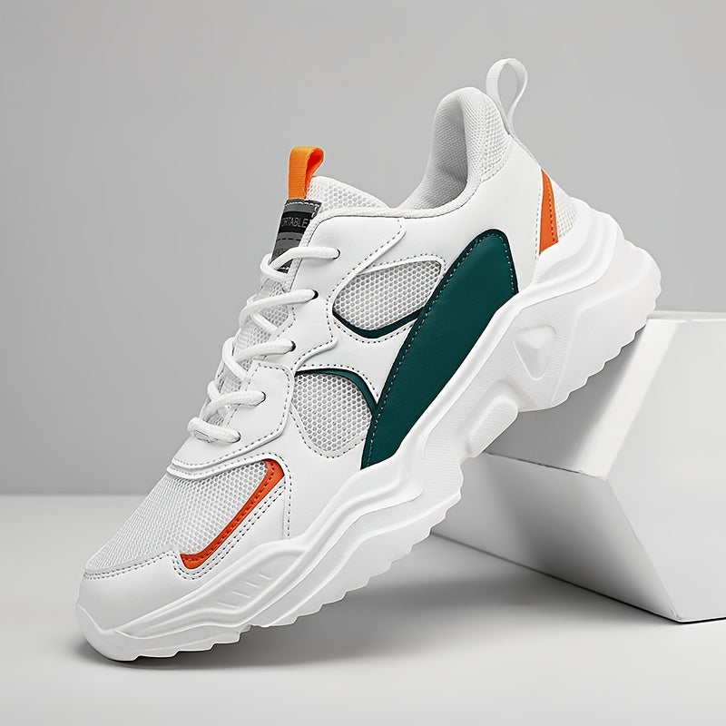 Men's Breathable Mesh Lace-Up Casual Sneakers for Sports