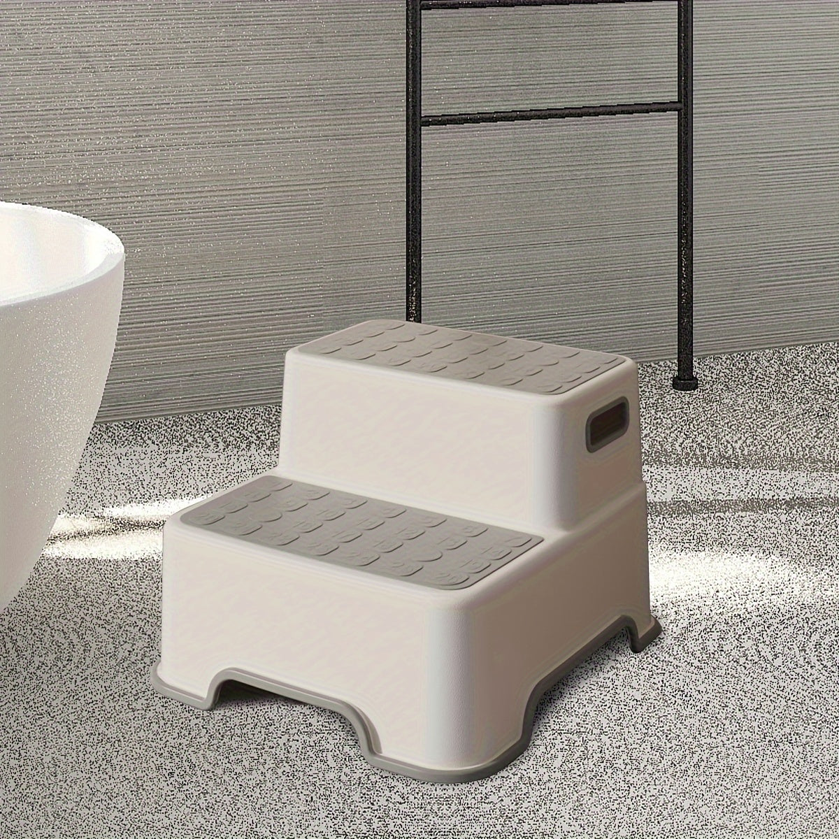Taburete de plástico antideslizante para baño, entrenamiento para ir al baño y alcanzar lavabos