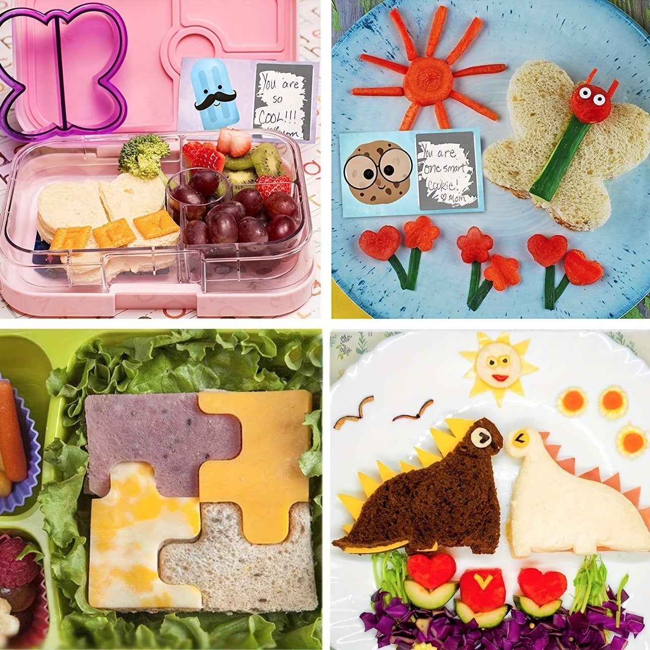 Набор из 32 машинок для резки сэндвичей с веерными вилками, включая 10 машинок для резки форм без использования бисфенола А, 12 оптовых машинок для резки фруктов и овощей из нержавеющей стали и 10 вилок для фруктов.