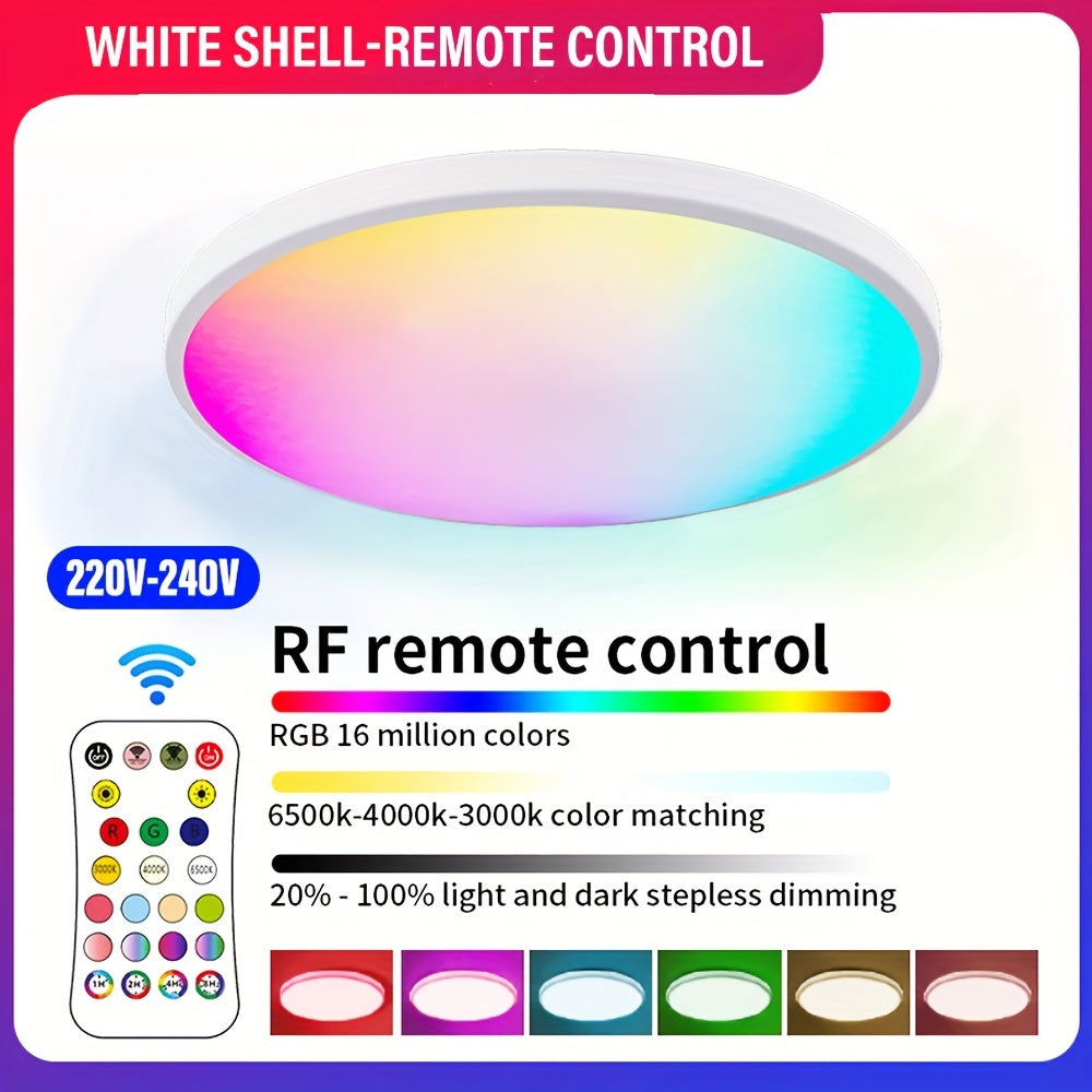 Dimmable Smart RGB LED Ceiling Light with App Remote Control Music Sync for Indoor Rooms