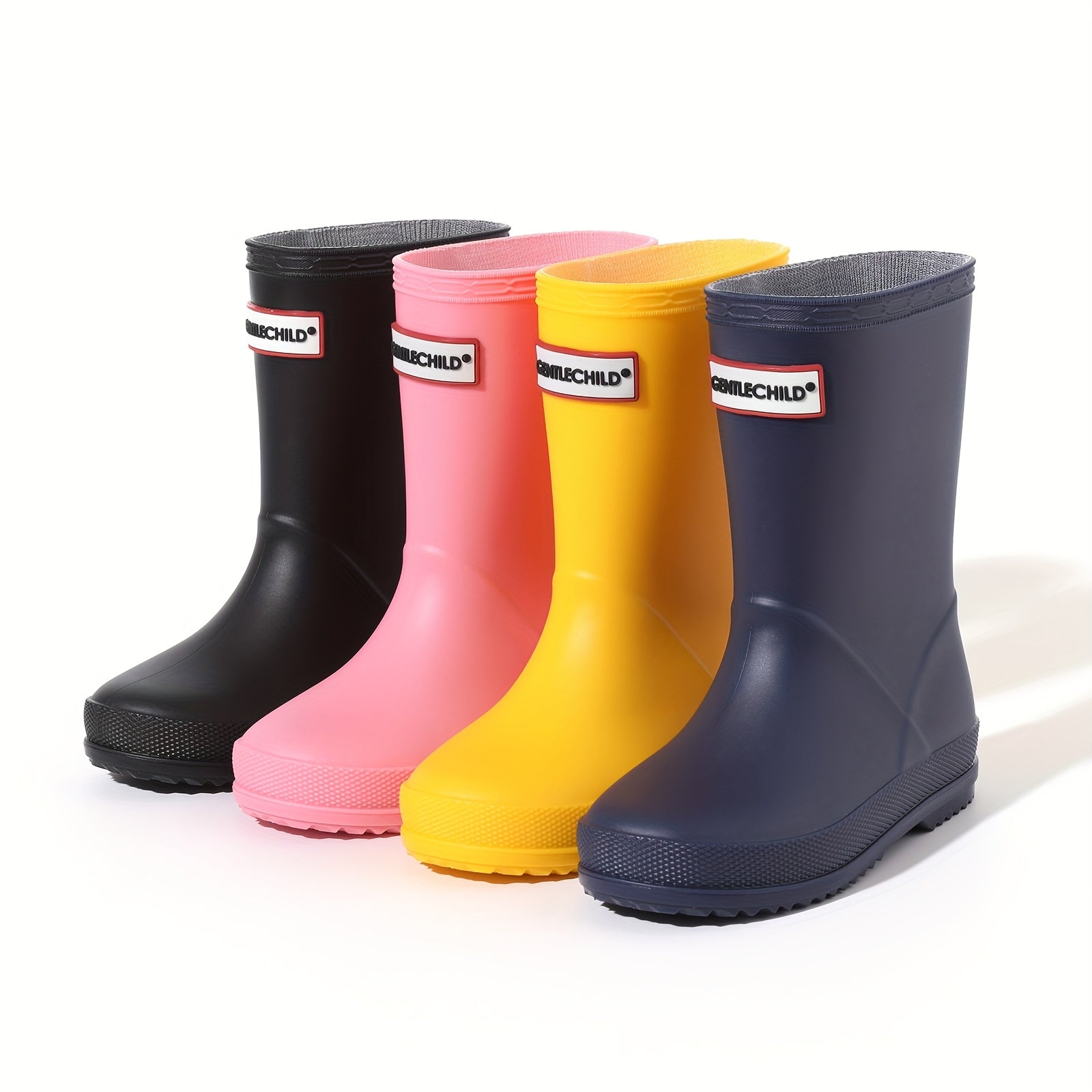 Girls Rain Boots Long PVC Soft Sole All-Season Casual Waterproof