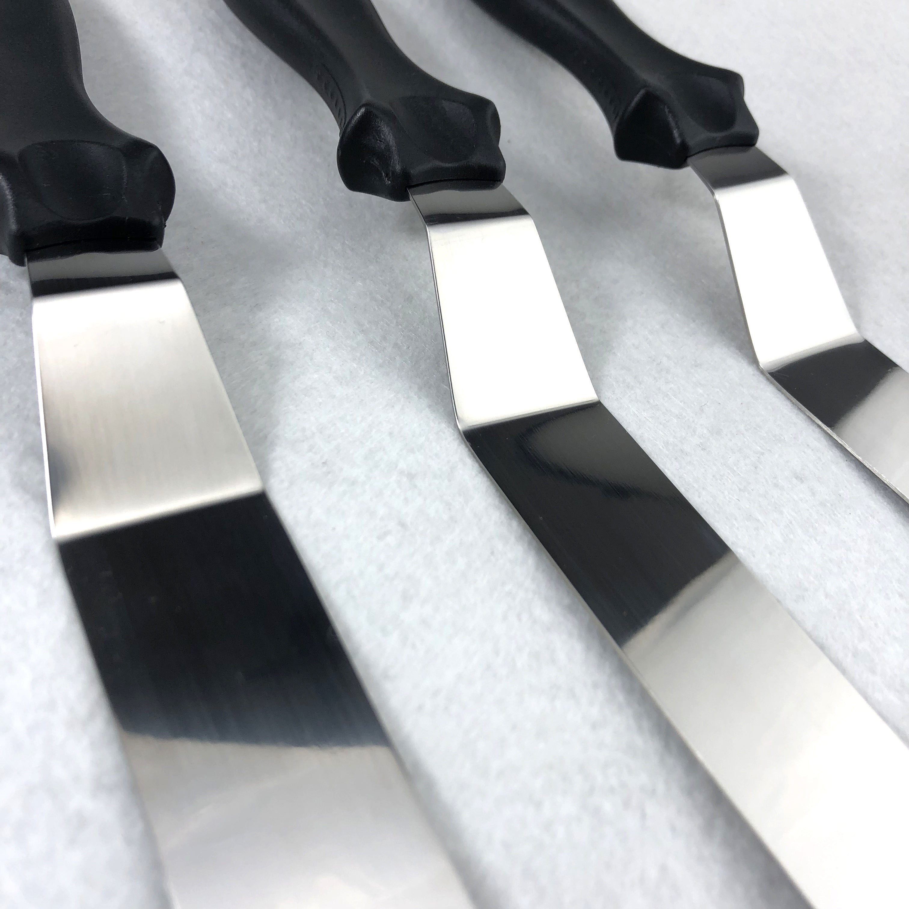 Cake Scraper Set of 7 Stainless Steel Baking Tools with Metal Smoothers and Spatulas