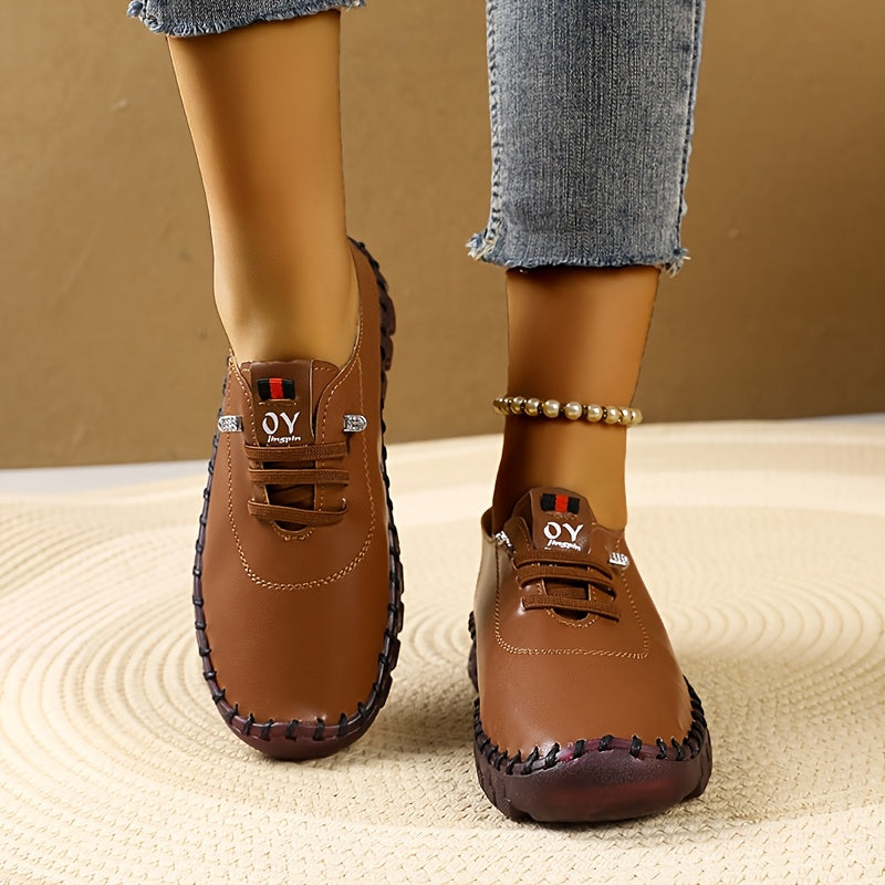 Women's Lace-Up Sneakers Breathable Soft Sole Casual Shoes Multi-Color