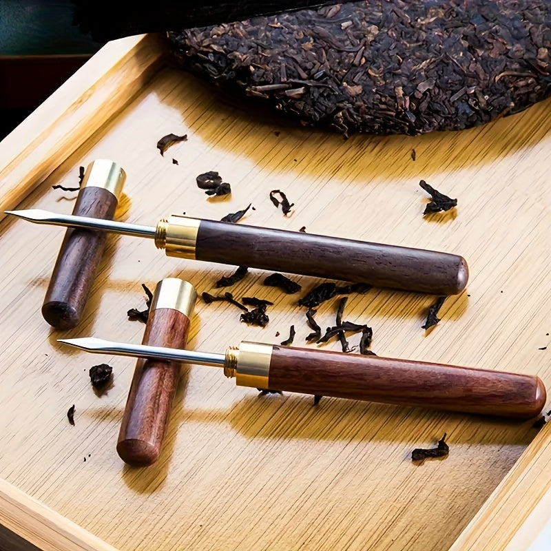 Premium Ebony Rosewood Tea Knife Set with Needle and Cone 16cm for Pu'er Tea