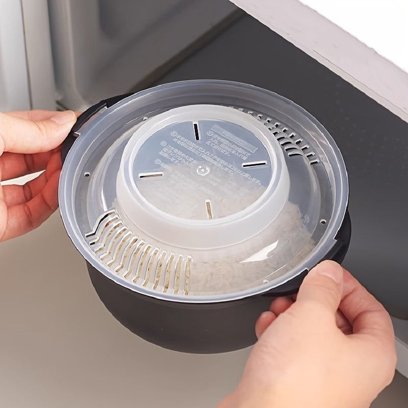 Microwave Rice Cooker Non-Stick BPA-Free Single Serving Lunch Box 29oz