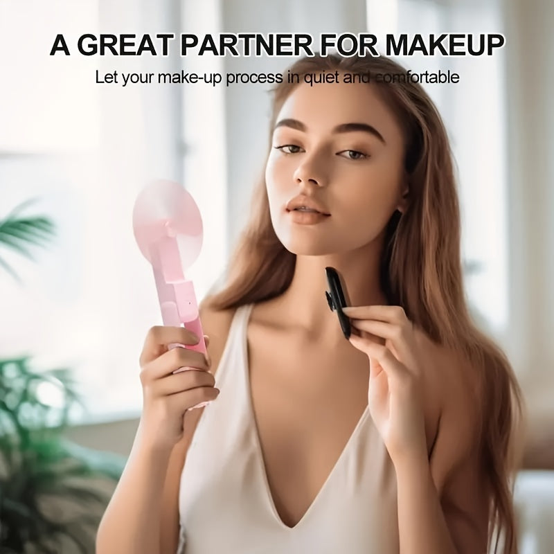 Rechargeable Handheld Fan with Adjustable Speed Foldable Portable Fan for Travel Outdoor Use