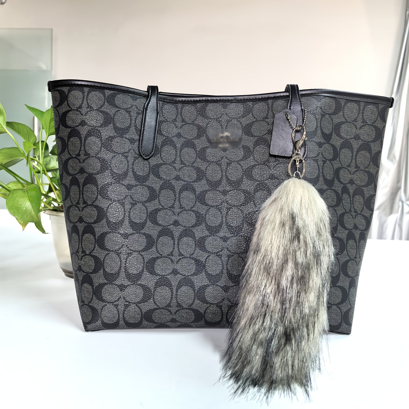 Yumshoq Plush Chic Foxqul Kalit zanjiri - Sumkalar va Telefonlar uchun Qiziqarli Hayvon Charm, Lobster Klipsi bilan to'liq, Ayollar uchun Ideal Sovg'a